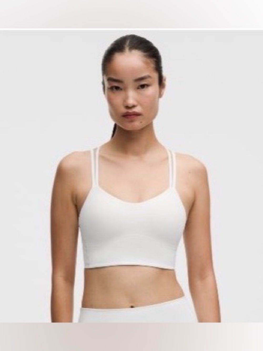 Lululemon Like a Cloud Longline Bra White Size 6 B/C Cup